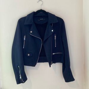 Navy Blue Zara Cropped Jacket